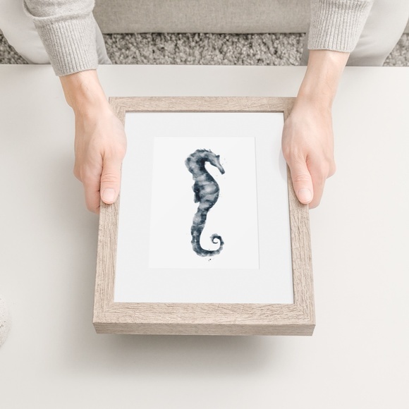 Wall Art Watercolor Sea Horse Print Poster Unframed - Picture 7 of 10
